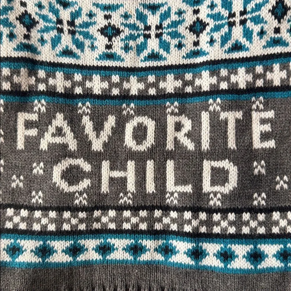 Pet Dog Cat Sweater Favorite Child Gray and Blue Size XS NEW